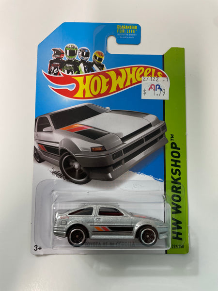 Hot Wheels 1/64 Toyota AE-86 Corolla Silver - Damaged Card