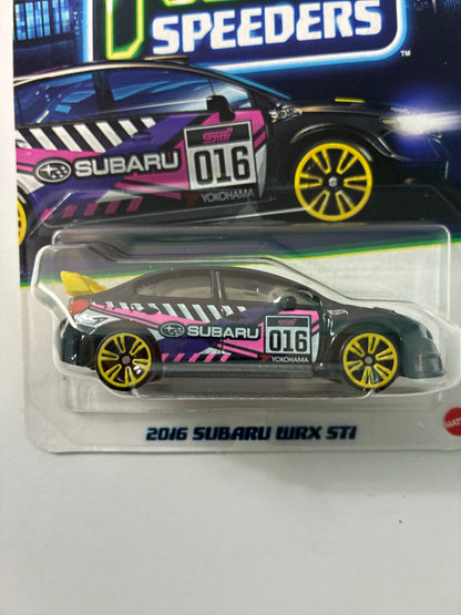 Hot Wheels 1/64 Neon Speeders 2016 Subaru WRX STI Black & Pink - JKY06
