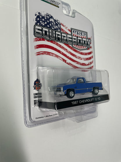 Greenlight 1/64 USA Squarebody 1987 Chevrolet C-10 Blue - 51489