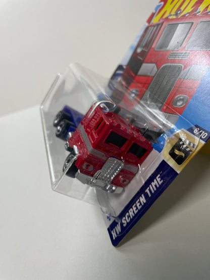 Hot Wheels 1/64 Transformers Optimus Prime Red & Blue