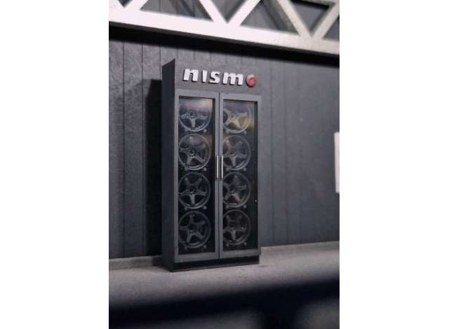 Figures 1/64 Gabinet w/ Wheels Nismo Black