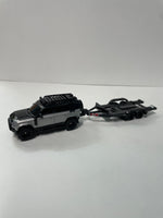 *Loose* Hot Wheels 1/64 Premium Car Culture Team Transport 2023 Land Rover Defender 110 Silver & Black