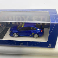 Time Micro 1/64 Subaru Impreza WRX STI w/ Figure Blue *Detached Exhaust*