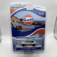 Greenlight 1/64 Gulf Special Edition series 1 1974 Volkswagen Golf GTI Blue & Orange