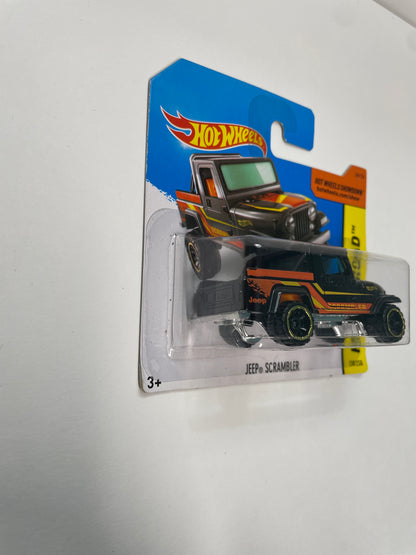 Hot Wheels 1/64 Jeep Scrambler Short Card Black - Damaged Box