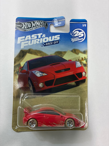 Hot Wheels 1/64 Silver Series Fast and Furious Race-Off Toyota Celica Red - JKX15