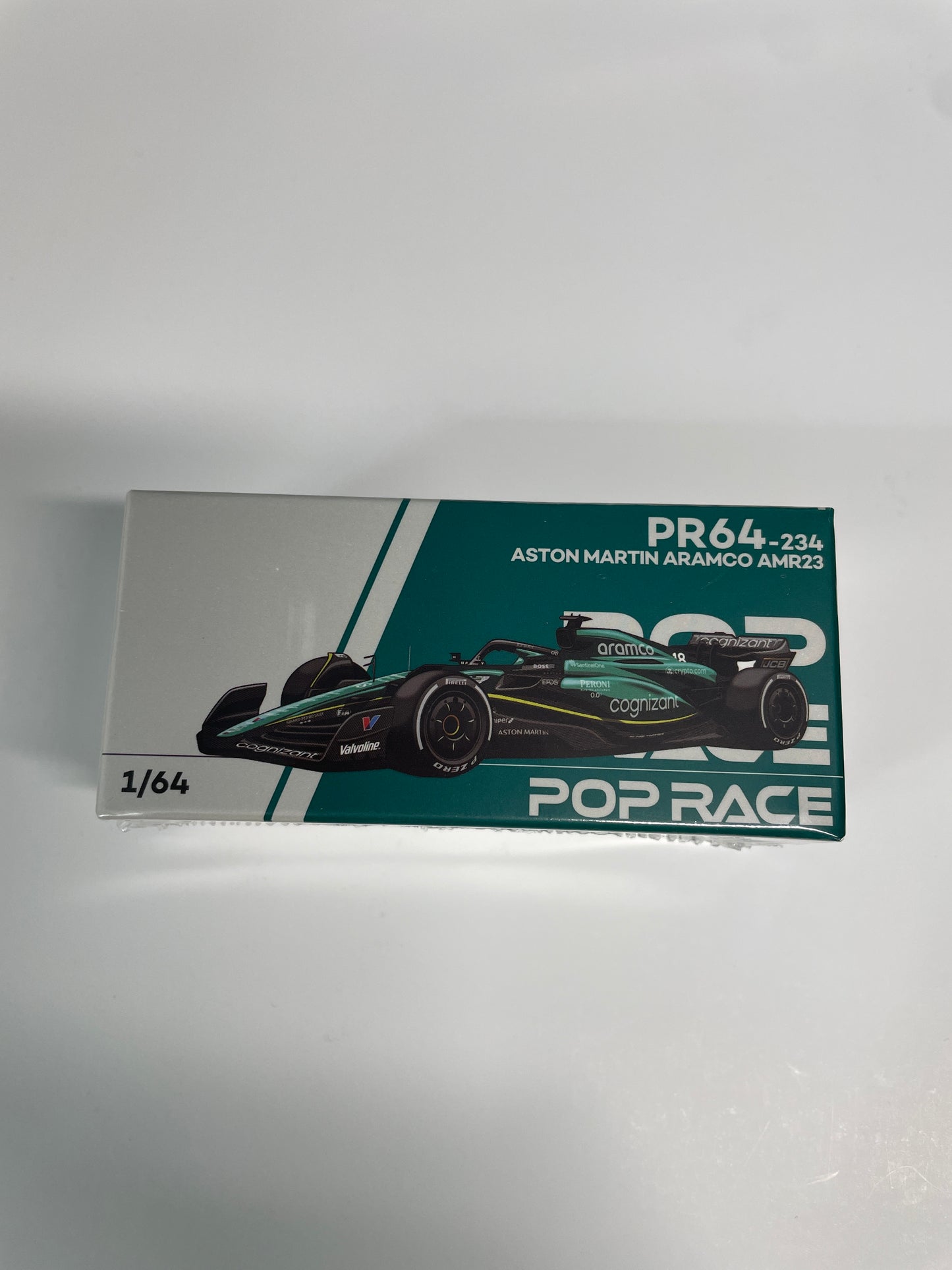 Pop Race 1/64 Aston Martin Aramco AMR23 #18 Black & Green - PR64-0234