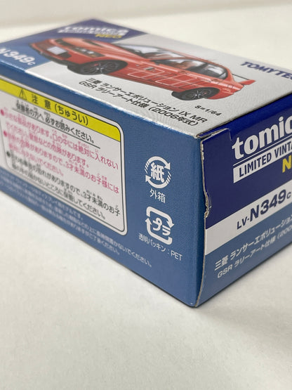 Tomica Limited Vintage Neo 1/64 LV-N349c Mitsubishi Lancer Evolution IX MR 2006 Red - Damaged Box