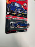 Hot Wheels RLC 1/64 1972 Nissan Skyline H/T 2000GT-R w/ Button, no Patch Blue - Damaged Card