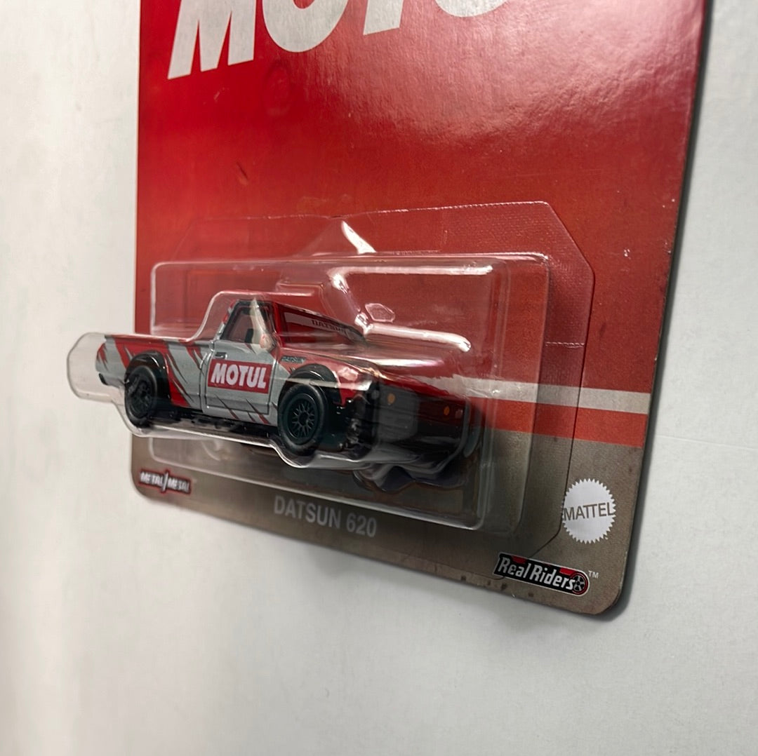 Hot Wheels 1/64 Pop Culture Vintage Oil Datsun 620 Red - Damaged Box