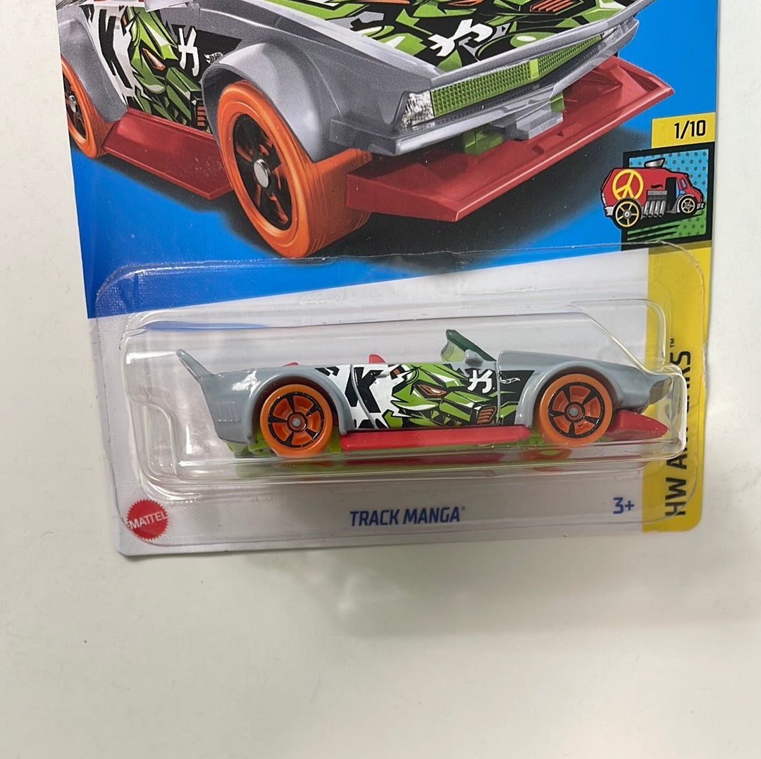 Hot Wheels 1/64 Track Manga Grey - Damaged Card