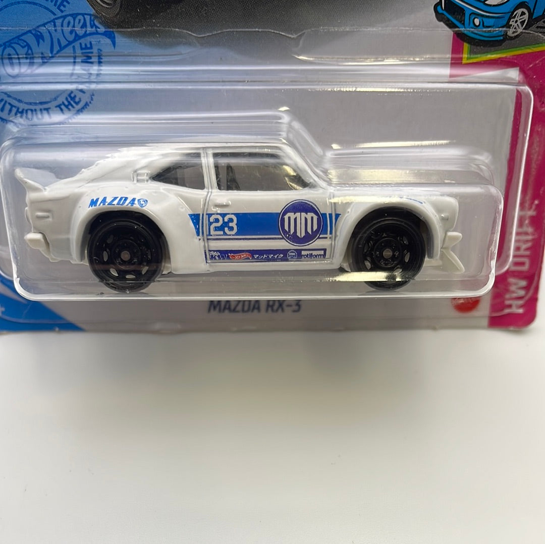 Hot Wheels 1/64 Mazda RX3 Mad Mike White