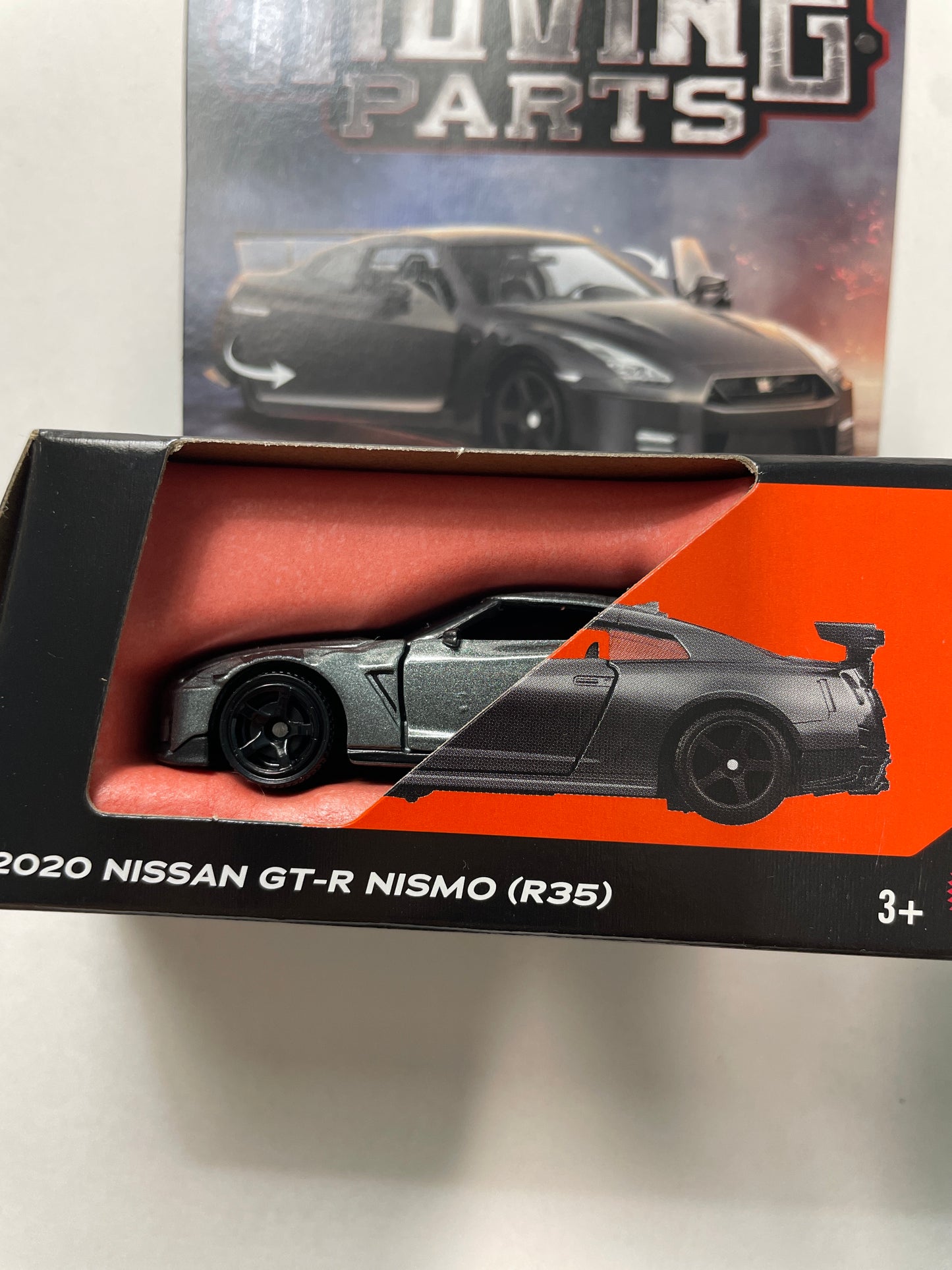 Matchbox 1/64 Moving Parts 2020 Nissan GT-R Nismo (R35) Grey - JND37 - Damaged Box