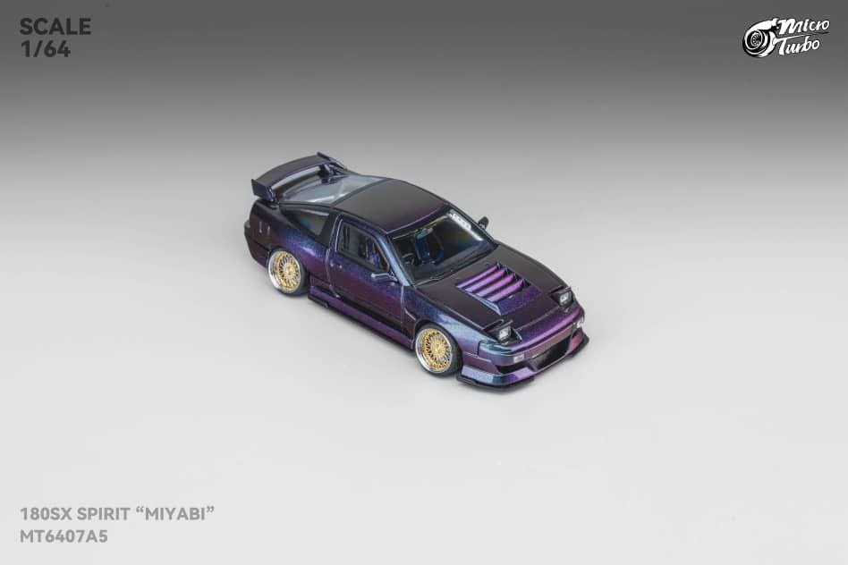 Micro Turbo 1/64 GMHS 2025 Nissan 180SX Spirit Rei Miyabi Chameleon Purple