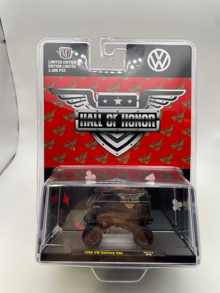 M2 Machines 1/64 Hall Of Honor 1960 VW Delivery Van Black - Damaged Card