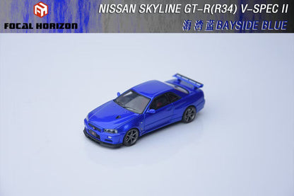 Focal Horizon 1/64 Nissan Skyline GTR R34 V-Spec II Blue