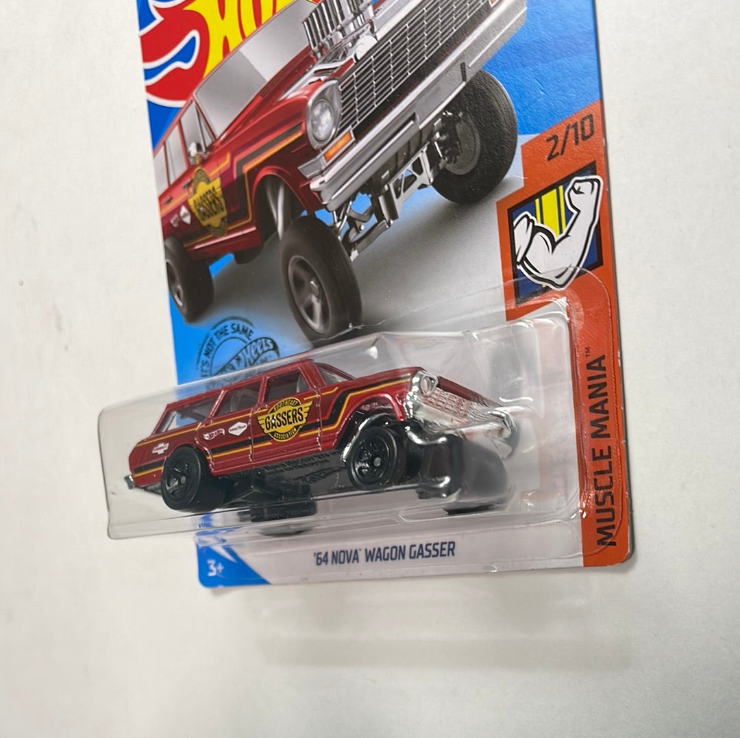 Hot Wheels 1/64 ‘64 Nova Wagon Gasser Red