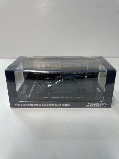 Inno64 1/64 Top Secret Nissan Skyline GT-R BCNR33 Tokyo Auto Salon Hong Kong 2025 Event Edition Blue - IN64-R33TS-TASHK25