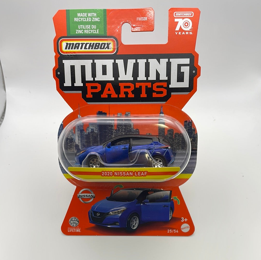 Matchbox 1/64 Moving Parts 2020 Nissan Leaf Blue