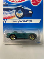 Hot Wheels 1/64 Dodge Viper RT/10 Green - Damaged Card