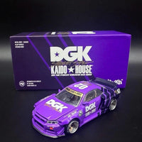 Mini GT x Kaido House 1/64 DGK Racing Squad Nissan Skyline GT-R (R34) Kaido Works x DGK V1 Purple