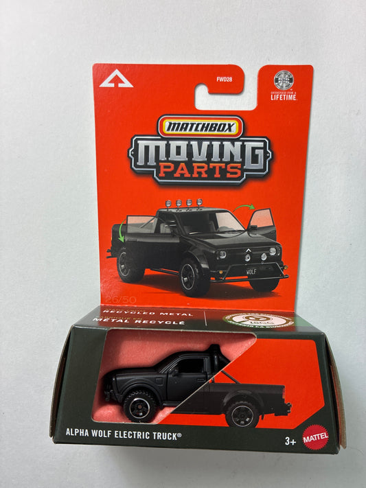 Matchbox 1/64 Moving Parts Alpha Wolf Electric Truck Black - JHV59