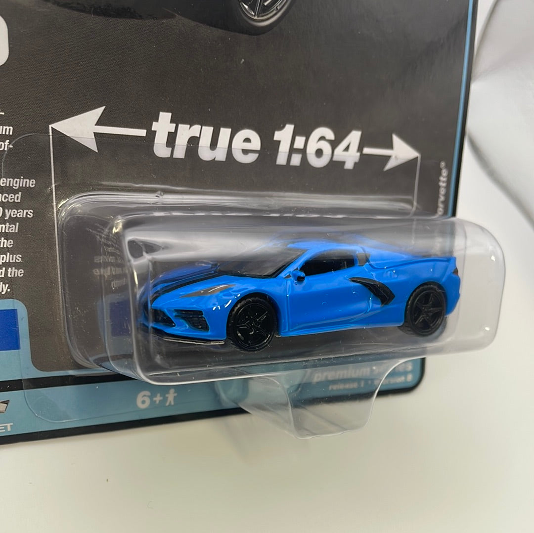 Auto World 1/64 Sports Cars Version B 2020 Chevy Corvette Rapid Blue
