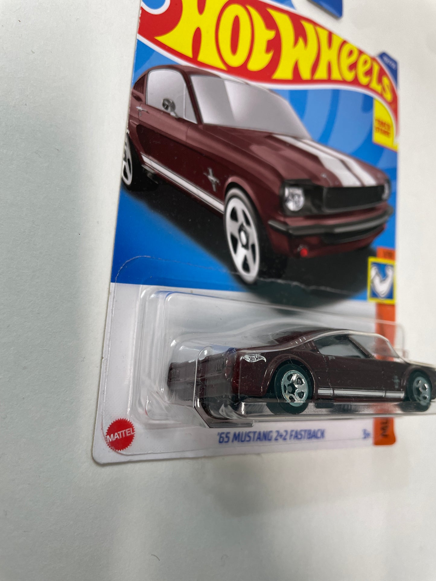 Hot Wheels 1/64 ‘65 Mustang 2+2 Fastback Red - Damaged Box