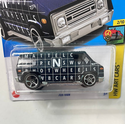 Hot Wheels 1/64 70s Van Dark Blue - Damaged Card