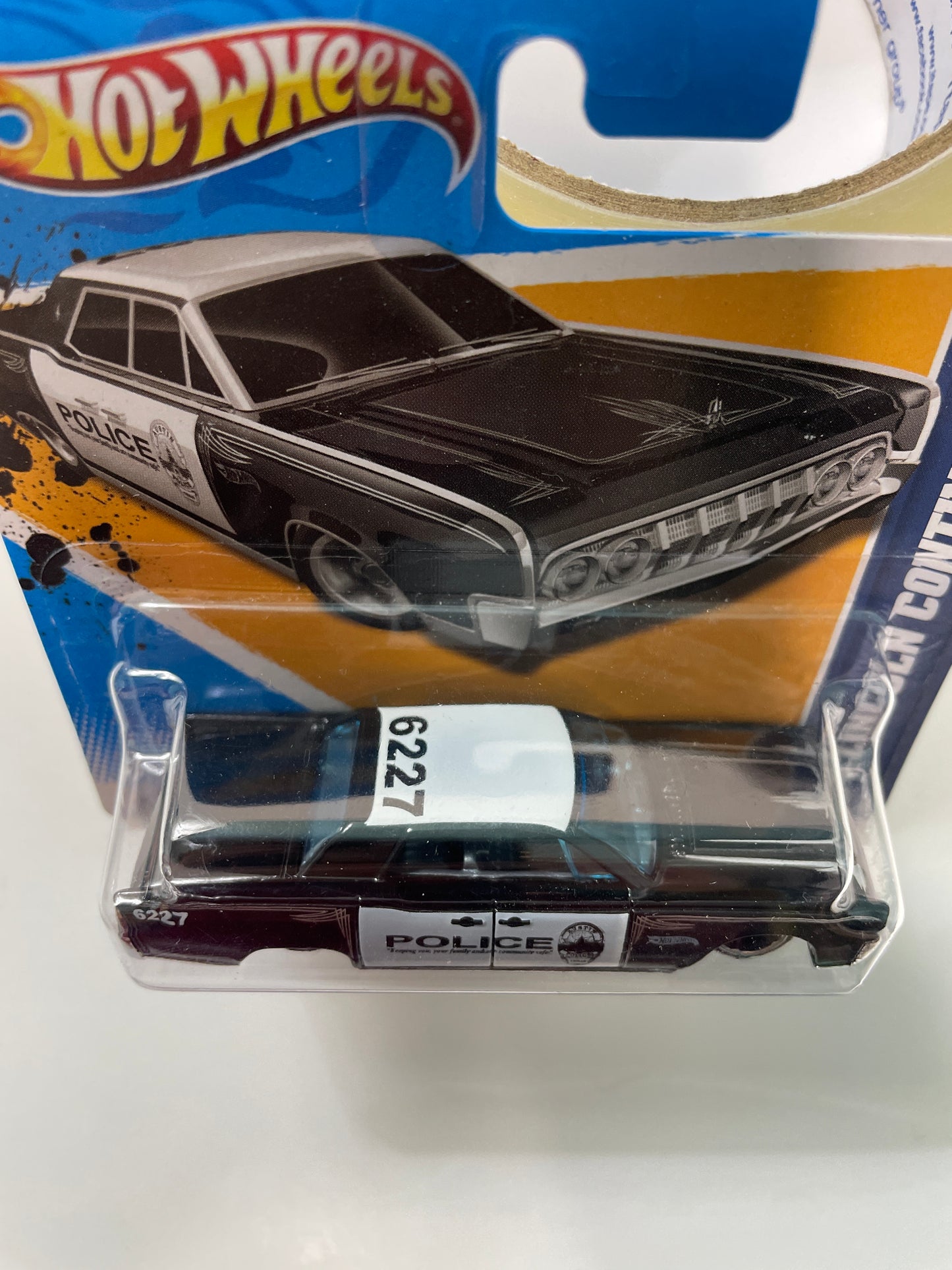 Hot Wheels 1/64 ‘64 Lincoln Continental Police Short Card - Damaged Box