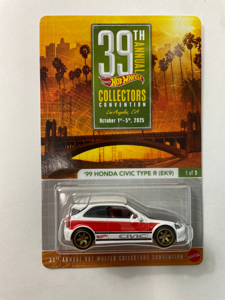 Hot Wheels 1/64 2025 39th Annual Collectors Convention Los Angeles ‘99 Honda Civic Type R (EK9) White