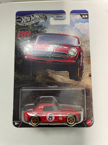 Hot Wheels 1/64 Silver Series Rally Racers Honda S800 Racing/ Course Red - JKX62 - Damaged Box