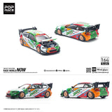 Pop Race 1/64 Pandem Honda Civic EG6 #14 Orange & Green