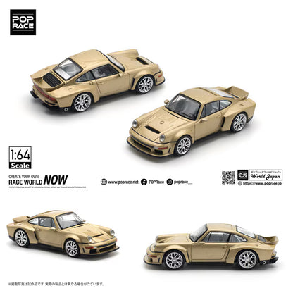 Pop Race 1/64 Porsche Singer DLS Turbo Gold - PR64-0132