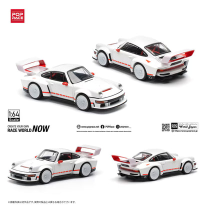 Pop Race 1/64 Porsche Singer DLS Turbo White - Pr64-0226