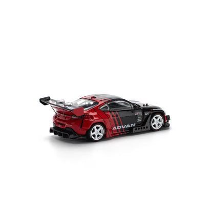 Pop Race 1/64 Pandem GR Toyota 86 Advan Red & Black - PR64-0228