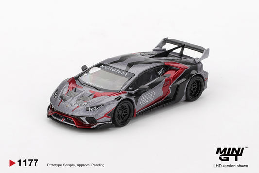Mini GT 1/64 LB★WORKS Lamborghini Huracán GT RONIN Black - MGT01177