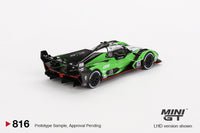 Mini GT 1/64 Lamborghini SC63 #63 2024 IMSA Sebring 12 Hrs Iron Lynx Green & Black