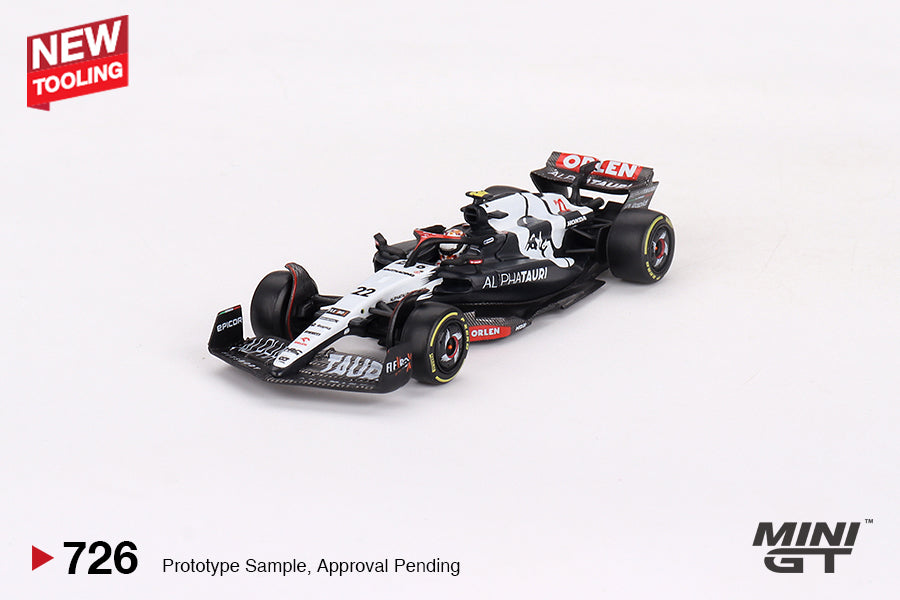 Mini GT 1/64 AlphaTauri AT04 #22 2023 F1 2023 Australian GP Yuki Tsunoda Black