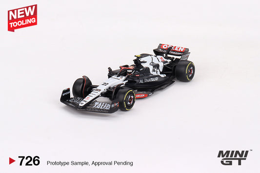 Mini GT 1/64 AlphaTauri AT04 #22 2023 F1 2023 Australian GP Yuki Tsunoda Black
