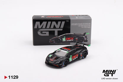 Mini GT 1/64 Lamborghini Huracán GT3 EVO2 #45 2024 IMSA Daytona 24 Hrs No. 45 DEX Imaging Black - MGT01129