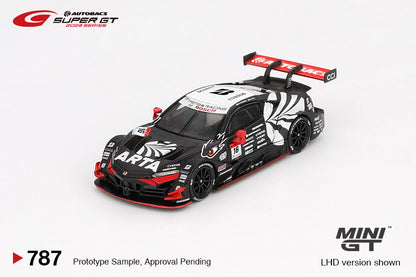 Mini GT 1/64 Honda NSX-GT "Type S" GT500 #16 "ARTA MUGEN NSX-GT " ARTA 2023 SUPER GT Series Black & White - MGT00787-BL