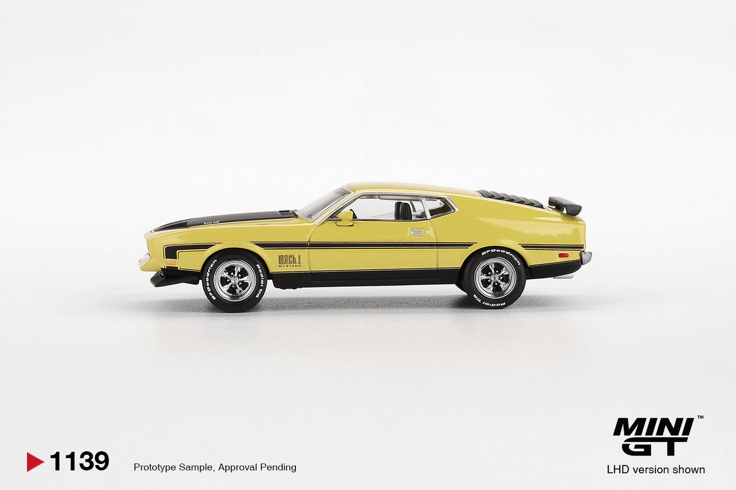 Mini GT 1/64 Ford Mustang Mach1 Grabber Yellow - MGT01139