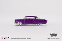 Mini GT 1/64 Lincoln Capri Hot Rod 1954 Purple Metallic