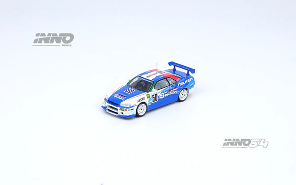 Inno64 1/64 Nissan Skyline GT-R (R34) #50 5Zigen Falken Super Taikyu 2000 n1 Class Winner Blue