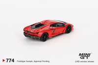 Mini GT 1/64 Lamborghini Revuelto Arancio Dac Lucido Red