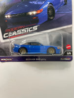 Hot Wheels 1/64 Car Culture Modern Classics Nissan SilEighty Blue - Damaged Card