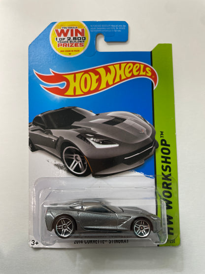 Hot Wheels 1/64 2014 Corvette Stingray Black - Damaged Box