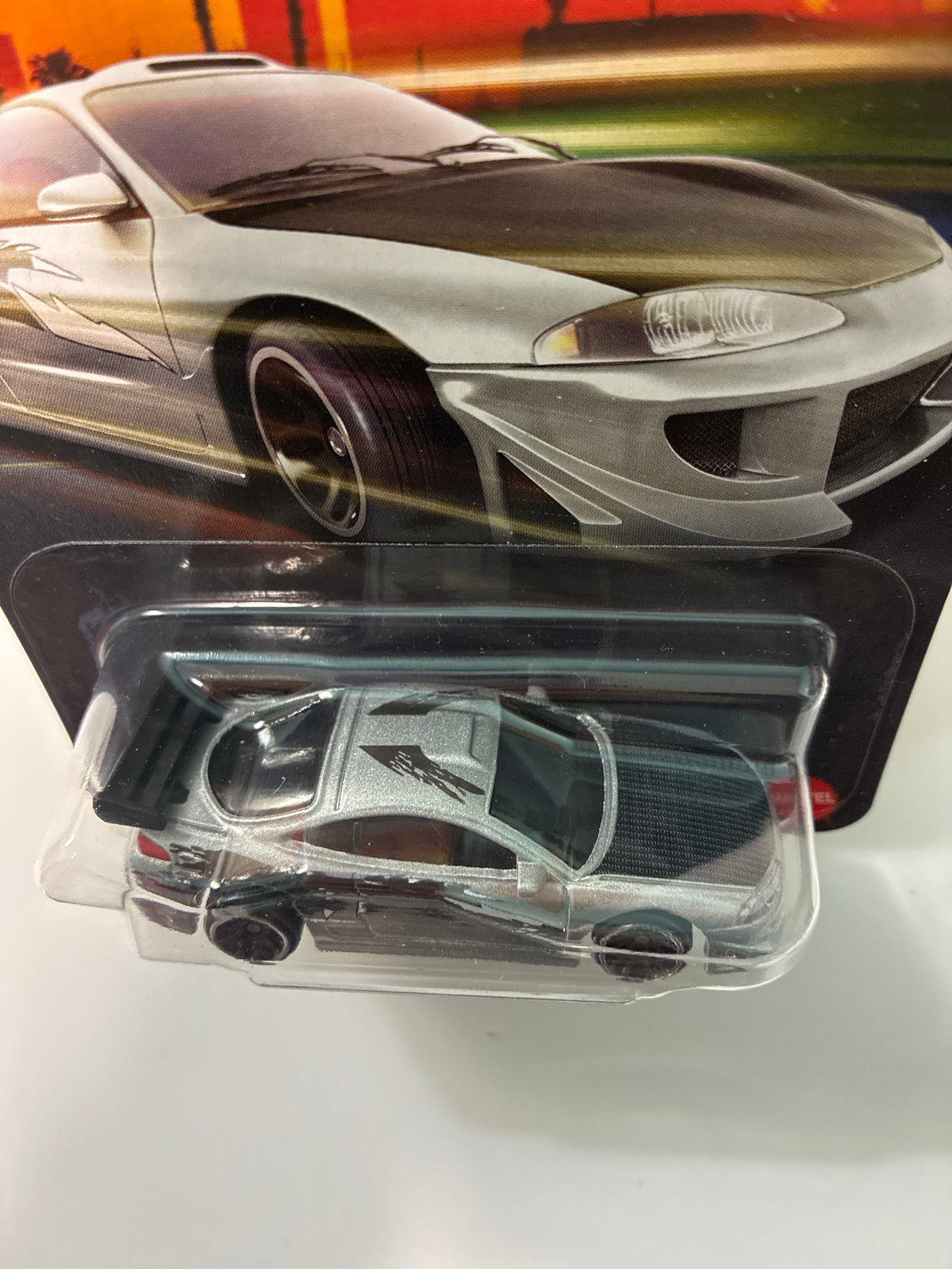 Hot Wheels 1/64 Silver Series Fast & Furious 1995 Mitsubishi Eclipse Silver - JKX22 - Damaged Box