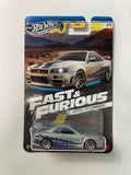 Hot Wheels 1/64 Fast And Furious Brian O’Conner Nissan Skyline GT-R (BNR34) Silver & Blue